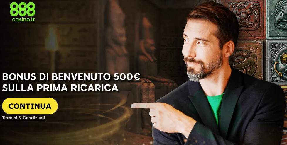 888 Casino bonus benvenuto 500€
