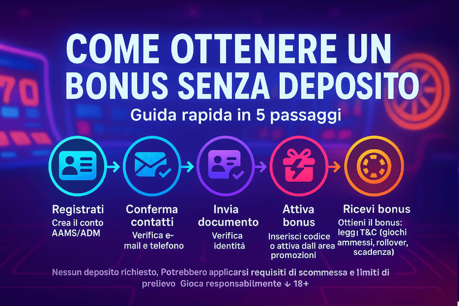 Come ottenere Bonus Senza Deposito
